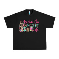Black rockin the night shift cna life Urban Heavy Tee - RanaPortraitStore