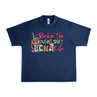 Navy rockin the night shift cna life Urban Heavy Tee - RanaPortraitStore