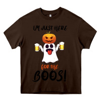 Chocolate Brown I'm Just Here For The Boos Heavy Core Tee - Bettercallsaul