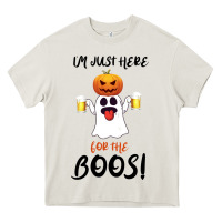 Cream I'm Just Here For The Boos Heavy Core Tee - Bettercallsaul