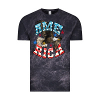 Cloud Black American Eagle Vintage Tee - HowdyJamesFarm