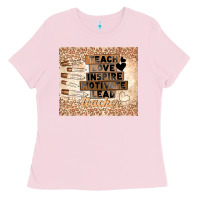 Bubblegum Pink black teacher Ladies Tee - TumblerDesignByShophia