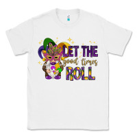 White Let the good times roll with gnome Classic Tee - HowdyJamesFarm
