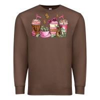 Chestnut boss lady coffee cups Premium Sweatshirt - AdoDesignShop
