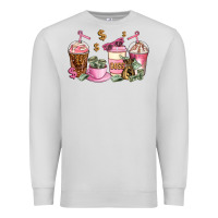 Dove Grey boss lady coffee cups Premium Sweatshirt - AdoDesignShop