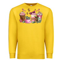 Lemon boss lady coffee cups Premium Sweatshirt - AdoDesignShop