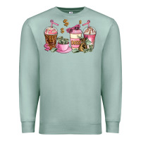 Seafoam boss lady coffee cups Premium Sweatshirt - AdoDesignShop