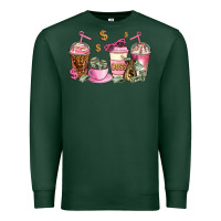 Sports Green boss lady coffee cups Premium Sweatshirt - AdoDesignShop