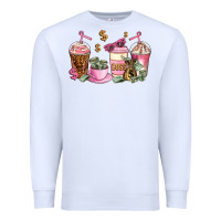 White boss lady coffee cups Premium Sweatshirt - AdoDesignShop