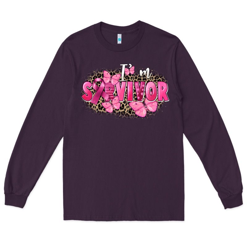 I' M Survivor Breast Cancer Long Sleeve Tee by FaDigitalArtStudio | Teevron
