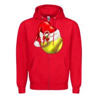 Red Christmas sports Zipper Hoodie - BarkalooDesign