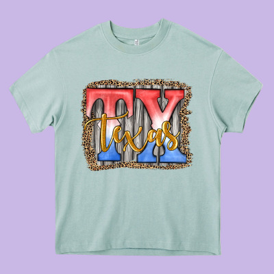 Tx Texas Heavy Core Tee Designed By Jahusdesignshop