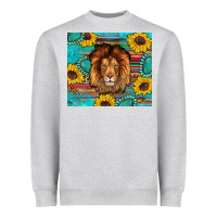Heather Grey western lion tumbler Heavyweight Sweatshirt - Artiststas