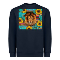 Navy western lion tumbler Heavyweight Sweatshirt - Artiststas