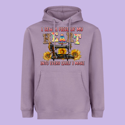 I Sew A Piece Of My Heart Into Every Quilt I Make Heavyweight Hoodie Designed By Adodesignshop