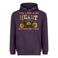 Plum i sew a piece of my heart into every quilt i make Heavyweight Hoodie - AdoDesignShop