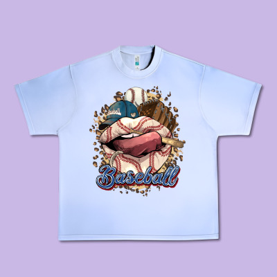 Baseball Lips Urban Heavy Tee Designed By Howdyjamesfarm