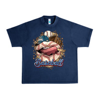 Navy Baseball lips Urban Heavy Tee - HowdyJamesFarm