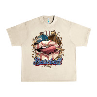 Sandshell Baseball lips Urban Heavy Tee - HowdyJamesFarm