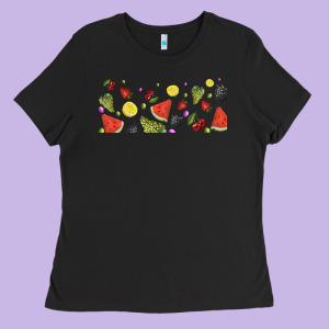 Summer Fruits Ladies Tee Designed By Tumblerdesignbyshophia