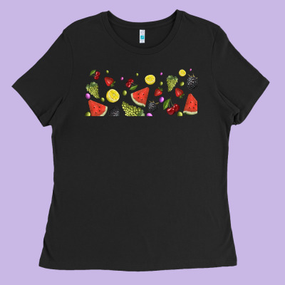 Summer Fruits Ladies Tee Designed By Tumblerdesignbyshophia