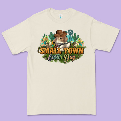 Small Town Easter Day Premium Tee Designed By Nancycooperartshop