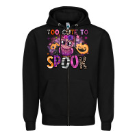 Black wicked cute too cute to spook Zipper Hoodie - BarkalooDesign