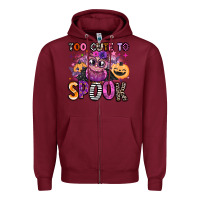 Burgundy wicked cute too cute to spook Zipper Hoodie - BarkalooDesign