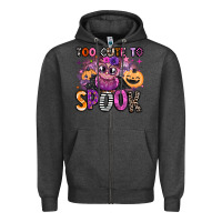 Charcoal Heather wicked cute too cute to spook Zipper Hoodie - BarkalooDesign