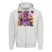 Dove Grey wicked cute too cute to spook Zipper Hoodie - BarkalooDesign