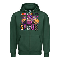 Sports Green wicked cute too cute to spook Zipper Hoodie - BarkalooDesign