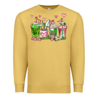 Antique Gold botanic coffee cups Premium Sweatshirt - AdoDesignShop