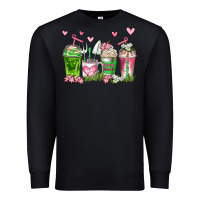 Black botanic coffee cups Premium Sweatshirt - AdoDesignShop