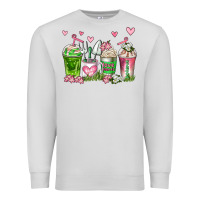Dove Grey botanic coffee cups Premium Sweatshirt - AdoDesignShop