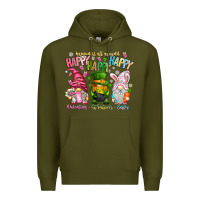 Army Green Happiness All Around Happy Valentines Patrick East Premium Hoodie - CowhideDigitalArt