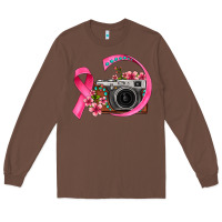 Chestnut floral cancer ribbon vintage camera Long Sleeve Tee - FaDigitalArtStudio
