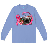 Colony Blue floral cancer ribbon vintage camera Long Sleeve Tee - FaDigitalArtStudio