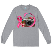 Heather Grey floral cancer ribbon vintage camera Long Sleeve Tee - FaDigitalArtStudio