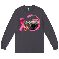 Floral Cancer Ribbon Vintage Camera Long Sleeve Tee | Teevron