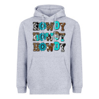 Heather Grey howdy howdy howdy Heavyweight Hoodie - AdoDesignShop