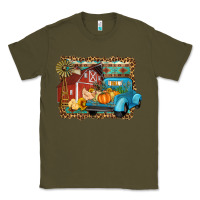 Army Green Farm Life Fall Barn And Truck Classic Tee - Artiststas