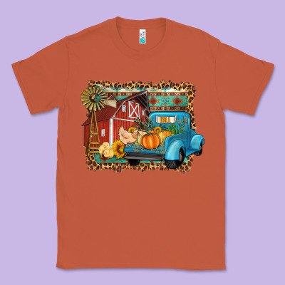Farm Life Fall Barn And Truck Classic Tee Designed By Artiststas