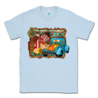 Dusty Blue Farm Life Fall Barn And Truck Classic Tee - Artiststas