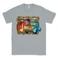 Heather Grey Farm Life Fall Barn And Truck Classic Tee - Artiststas