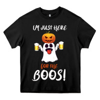 Black I'm Just Here For The Boos Heavy Core Tee - Bettercallsaul