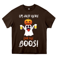 Chocolate Brown I'm Just Here For The Boos Heavy Core Tee - Bettercallsaul