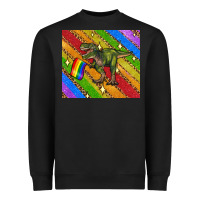 Black lgbtq dinosaur t rex tumbler Heavyweight Sweatshirt - Artiststas
