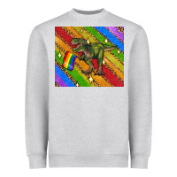 Heather Grey lgbtq dinosaur t rex tumbler Heavyweight Sweatshirt - Artiststas