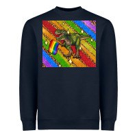 Navy lgbtq dinosaur t rex tumbler Heavyweight Sweatshirt - Artiststas