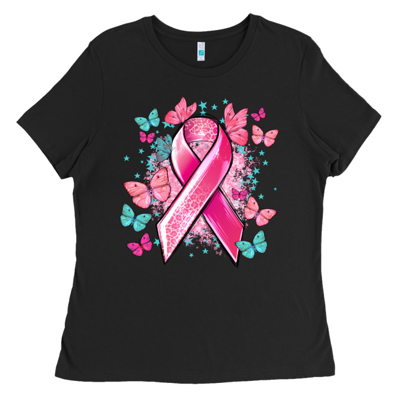 Breast Cancer Ribbon Cancer Awareness Ladies Tee by HowdyJamesFarm | Teevron